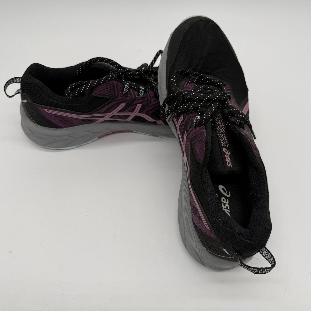 Asics Gel Venture 9 Womens Size 11 Wide Black Purple Trail Running Shoes Sneaker